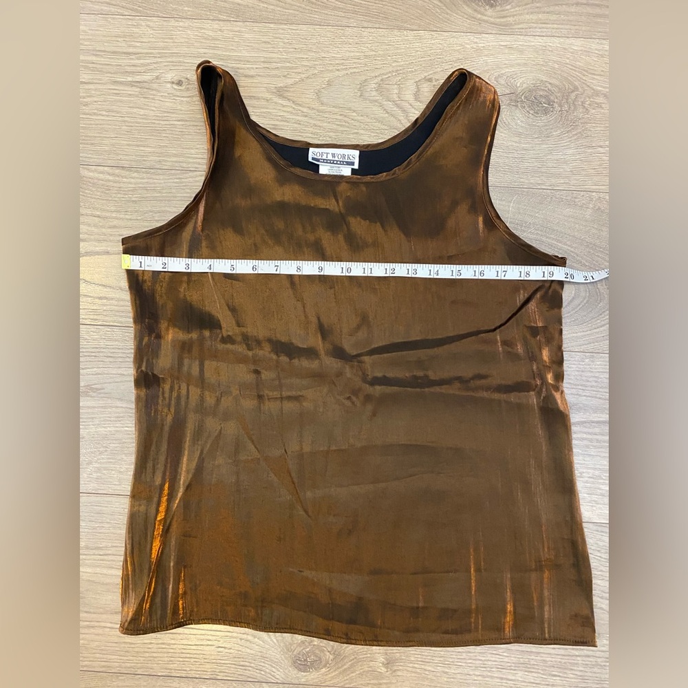Chic Sleeveless Copper layering cami perfect for holidays size 14 - Picture 3 of 8